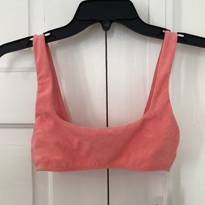 Peach Terrycloth Size XS Bikini Top